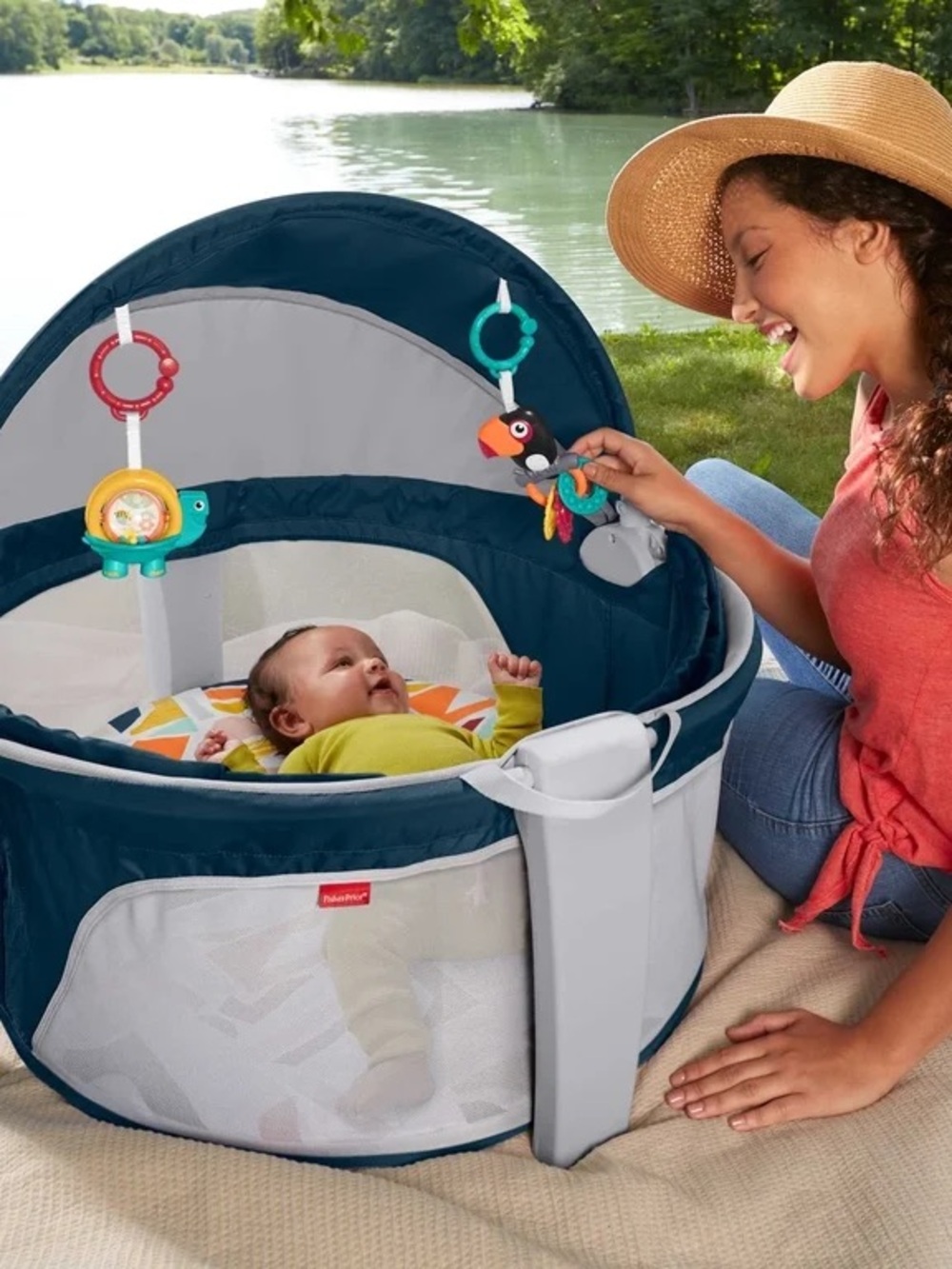 Fisher-Price Navy and Gray Infant Dome